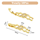 10Pcs 2 Colors Rack Plating Brass Micro Pave Clear Cubic Zirconia Watch Band Clasps(ZIRC-DC0001-08)-2