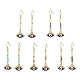 boucles d'oreilles pendantes en perles de pierres précieuses naturelles mélangées(EJEW-JE05717)-1