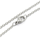 Unisex Classic Plain 304 Stainless Steel Mens Womens Cable Chain Necklaces(STAS-O037-83P)-1