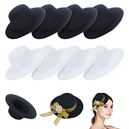 8Pcs 2 Colors EVA Cloth Round Fascinator Hat Base for Millinery, Mixed Color, 102mm, Inner Diameter: 54.5mm, 4pcs/color(AJEW-NB0005-59)