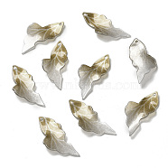 Acrylic Pendants, Leaf, Olive Drab, 31~32x13~14x2~3mm, Hole: 1~1.4mm(SACR-C002-34)