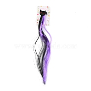 Halloween Headgear, Cat Decorative Wig Hairpin, Party Hair Decorations, Colorful, 390mm(PHAR-H065-04)