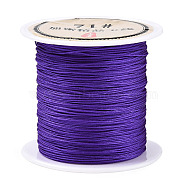 Nylon Chinese Knot Cord, Nylon Jewelry Cord for Jewelry Making, Dark Violet, 0.4mm, about 28~30m/roll(NWIR-C003-02G-1)