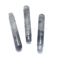 Natural Cloudy Quartz Beads, No Hole/Undrilled, For Wire Wrapped Pendant Making, Column, 71.5x12~12.5mm(G-G795-03-11)