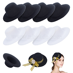 8Pcs 2 Colors EVA Cloth Round Fascinator Hat Base for Millinery, Mixed Color, 102mm, Inner Diameter: 54.5mm, 4pcs/color(AJEW-NB0005-59)