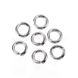 304 Stainless Steel Jump Rings, Open Jump Rings, Stainless Steel Color, 5x1mm, 18 Gauge, Inner Diameter: 3mm(STAS-D448-098P-5mm)