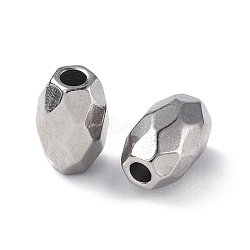 201 Stainless Steel Beads, Barrel, Stainless Steel Color, 6.5x4mm, Hole: 1.4mm(STAS-G298-04P)
