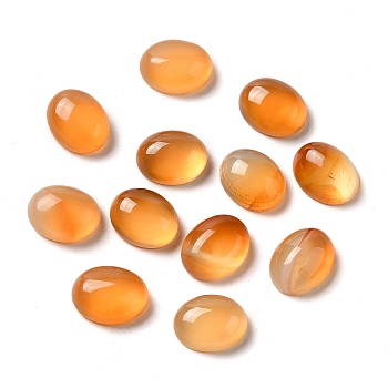 Natural Red Agate Cabochons, Oval, 10x8x4mm