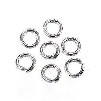 304 Stainless Steel Jump Rings, Open Jump Rings, Stainless Steel Color, 5x1mm, 18 Gauge, Inner Diameter: 3mm