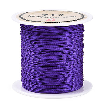 Nylon Chinese Knot Cord, Nylon Jewelry Cord for Jewelry Making, Dark Violet, 0.4mm, about 28~30m/roll