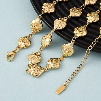 304 Stainless Steel Strawberry Link Chain Necklaces for Women, Golden, 18.03 inch(45.8cm)