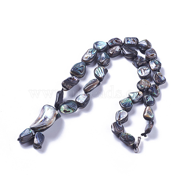 Natural Abalone Shell/Paua ShellBeaded Necklaces(NJEW-F255-01)-2