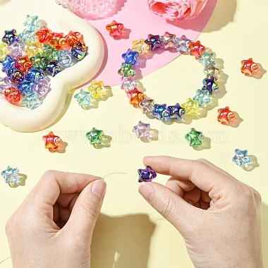 UV Plating Transparent Acrylic Beads(OACR-CJC0001-27)-5