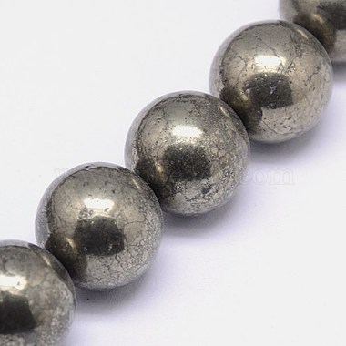Natural Pyrite Beads Strands(G-L031-18mm-01)-2