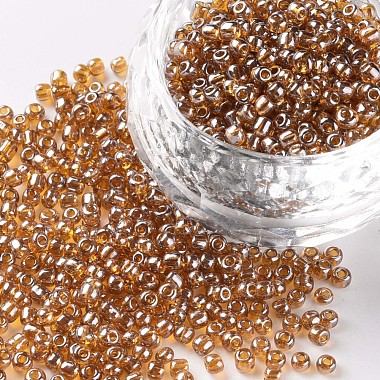 Dark Goldenrod Round Glass Beads