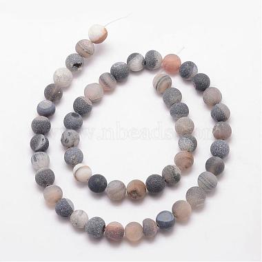Chapelets de perle en agate géode druzy naturelle(G-K166-09-8mm-09)-2