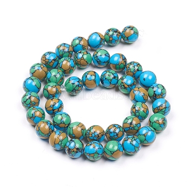 Synthetic Turquoise Beads Strands(X-TURQ-G832-04-10mm)-2