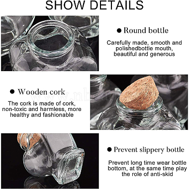 DIY Heart Shape Transparent Glass Bottles Kits(AJEW-BC0006-04)-4