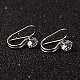 304 Stainless Steel Rhinestone Cuff Earrings(EJEW-M055-01P)-1