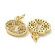 Rack Plating Brass Micro Pave Cubic Zirconia Pendants(KK-K386-02J-G)-2