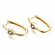 Brass Micro Pave Clear Cubic Zirconia Huggie Hoop Earring(EJEW-T046-16G-NF)-3