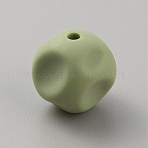 Cube Food Grade Eco-Friendly Silicone Beads, Dark Sea Green, 15x15x15mm, Hole: 2mm(SIL-TAC0003-11D)