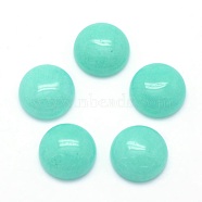 Natural Dyed Jade Cabochons, Half Round, 12x5~6mm(G-P393-R30-12mm)