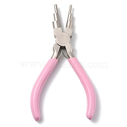 6-in-1 Bail Making Pliers, 45# Steel 6-Step Multi-Size Wire Looping Forming Pliers, for Loops and Jump Rings, Hot Pink, 14.5x9.7x1.35cm(TOOL-G021-01A)