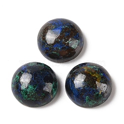 Natural Azurite Cabochons, Half Round, 15.5x7mm(G-Q171-06A-02)