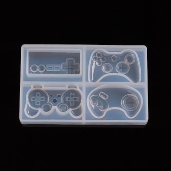 Gamepad Silicone Molds, Resin Casting Molds, For UV Resin, Epoxy Resin Jewelry Making, White, 99x61.5x10mm, Inner Size: about 20~27x38~41.5mm