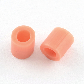 Melty Mini Beads Fuse Beads Refills, Tube, Light Salmon, 3~3.3x2.5~2.6mm, about 16560pcs/207g