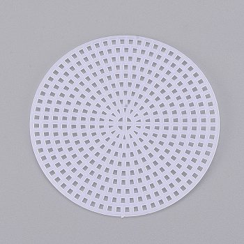 DIY Flat Round Plastic Canvas Shapes, for Needlepoint Projects, Coasters and Crafts, White, 77x1.5mm