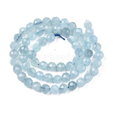 Chapelets de perles en aigue-marine naturelle(X-G-S345-6mm-014)-2