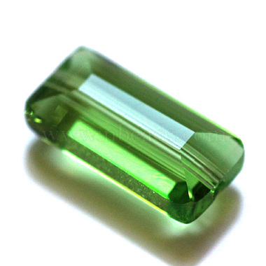 16mm LimeGreen Rectangle Glass Beads