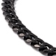 Ion Plating(IP) 304 Stainless Steel Curb Chains Necklace for Men Women(NJEW-B083-03B)-3