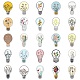 Light Bulb with Flower Pattern Self-Adhesive Picture Stickers(DIY-P069-01)-3