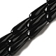 Black Onyx Beads Strands(G-E039-FD1-30x10mm)-1