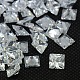 Clear Grade A Square Shaped Cubic Zirconia Pointed Back Cabochons(X-ZIRC-M004-3x3mm-007)-1