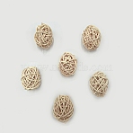Wicker Rattan Balls, Decorative Orbs Vase Fillers, for Craft, Party, Valentine's Day, Wedding Table Decoration, Wheat, 30mm(AJEW-H145-54)