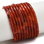 Dyed Natural White Jade Beads Strands, Column, FireBrick, 5x3mm, Hole: 1mm, about 72pcs/strand, 15.04''(38.2cm)(G-P600-B07-01A)