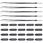 DIY Anti-lost Electronic Stylus & Lighter Pendant Necklace Making Kit, Including Rubber Lanyard Straps, Silicone Pendant, Black, 40Pcs/box(AJEW-GF0007-88)