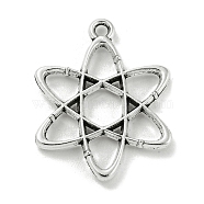 Tibetan Style Alloy Pendants, Star Charms, Nickel, Antique Silver, 25x19.5x2mm, Hole: 1.6mm(TIBE-Q098-10A)