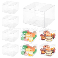 Plastic Gift Storage Case, Square, Clear, 12x12x8cm(CON-WH0089-50)