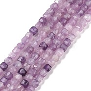 Natural Lilac Jade Beads Strands, Faceted, Cube, 2.5x2.5x2.5mm, Hole: 0.5mm, about 186~188pcs/strand, 15.16~15.35 inch(38.5~39cm)(G-C009-B16)