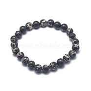 Synthetic Regalite Bead Stretch Bracelets, Round, Dyed, Black, 2 inch~2-1/8 inch(5.2~5.5cm), Bead: 10mm(BJEW-K212-C-025-1)