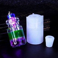 DIY Wishing Bottle Silicone Molds, Quicksand Molds, Resin Casting Molds, for UV Resin, Epoxy Resin Craft Making, Column, 5.2x3.2cm & 1.7x1.8mm, Hole: 8~27mm(X-DIY-M049-01C)