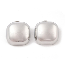 304 Stainless Steel Square Stud Earrings, Stainless Steel Color, 26x26mm(EJEW-B108-02P)