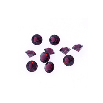 Glass Rhinestone Cabochons, DIY Accessories for Jewelry Pendant Making, Birthstone Color Style Rhinestone, Diamond Shape, Amethyst, 4mm, 20pcs/bag