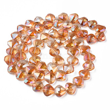 Chapelets de perles en verre transparent électrolytique(EGLA-N002-36-C03)-2