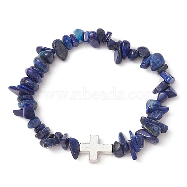 3Stück 3-Stil natürliche gemischte Edelstein-Chips-Perlen-Stretch-Armbänder-Set(BJEW-TA00392)-2